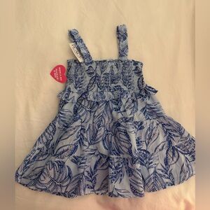 NWT Blue Print Smocked Sundress